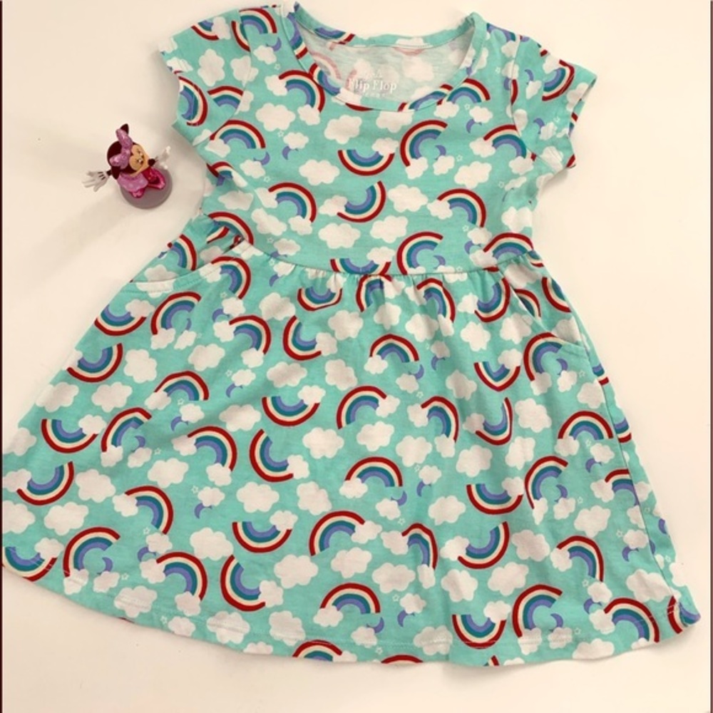 Flip Flop Girl’s Dress with rainbows Size 2T